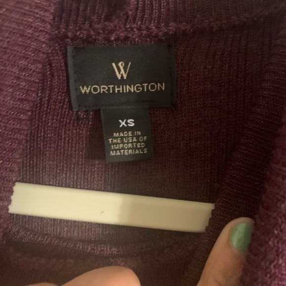 Worthington Maroon Turtleneck Knee length Sz XS - Picture 11 of 11